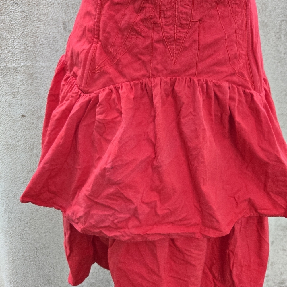 MOONGLOW Chic Strapless Red Ruffle Dress - Picture 10 of 15